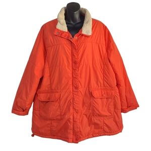 Weather Solutions Women's Jacket Orange Insulated Size 1X